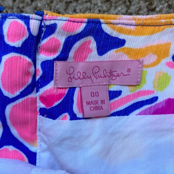 LILLY PULITZER Mini Skirt-pink, yellow, orange & blue Lobsters🦞🌸🌼🌀 - Picture 3 of 3
